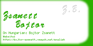 zsanett bojtor business card